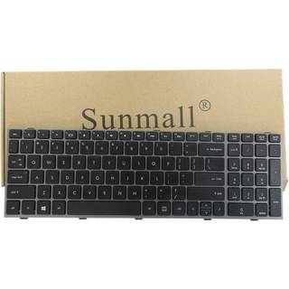 Sunmall Ny bærbar tastatur med ramme til HP ProBook 4540s 4540 4545S-serie kompatibel med delnummer 702237-001 683491-001 701485-001 Gray Frame U