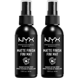 NYX Professional Makeup Makeup Setting Spray - Matte finish (pakke med 2) Vegansk formel (emballage kan variere)