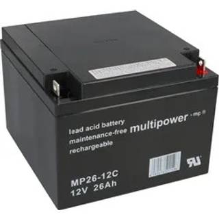Multipower MP26-12I 12V 26Ah forbrugs batteri til golfvogn