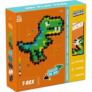 Plus-Plus Puzzle By Number T-Rex - byggesæt med 250 byggeklodser