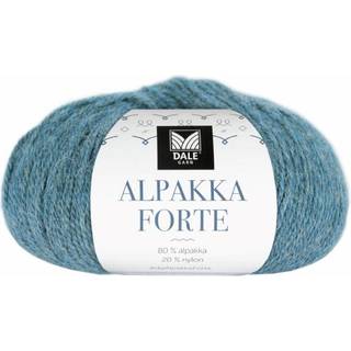 Dale Alpakka Forte 714 Lys denim meleret Indhold: 80% alpaca, 20% nylon Vægt/længde: 50 g = ca. 133 meter Anbefalede pinde: 2.5-3.5 mm Strikkefasthed: 10 cm = 26-27 m på pind 2.5-3 mm / 25 m på pind 3.5 mm Vask: Uldvask30 °C / Vaskes med vrangen ud / Brug vaskemiddel til ud/silke / Brug ikke skyllemiddel / Tørres fladt.