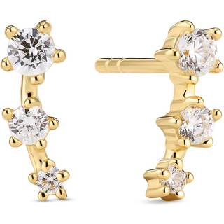 Lucente Tre Øreringe, Gold Plated