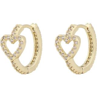 Snö Of Sweden Nisi Heart Hoop Earring Gold Onesize