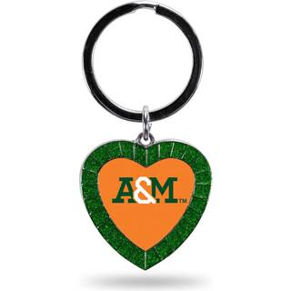Rico Industries NCAA Florida A&M Rattlers - Famu Green Team Color Rhinestone Heart Keychain