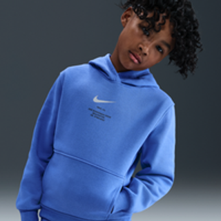 Nike Sportswear Club Fleece-hættetrøje til større børn (drenge) - blå - M