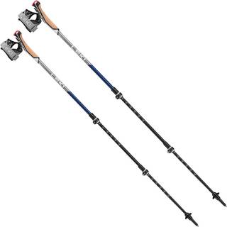 Leki Traveller Carbon Stavgangsstave størrelse 90-130 cm farve blue/white