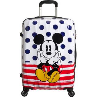 American Tourister Disney Alfatwist Spinner Kuffert 65,2L, Mickey Blue Dots