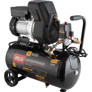 PELA Kompressor 1,5HK, 24L, olie-fri lydisoleret og digital