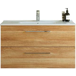 Dansani Mido+ møbelsæt 100 cm varm eg m/ Amber vask