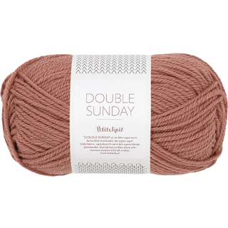 Sandnes - PetiteKnit Double Sunday farve. 3553 Dusty Rouge