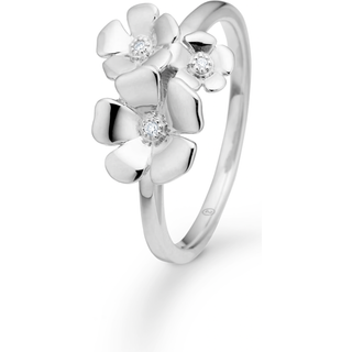 Mads Z - Fleur ring i sølv med 3 hvide topas
