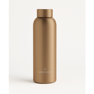 Waterdrop Thermo Steel Metal vandflaske i rustfrit stål farve Bronze Brushed 600 ml - 600 ml