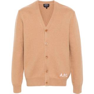 A.P.C. Kenny Wool Knitted Cardigan Camel