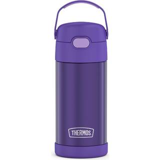 THERMOS FUNTAINER Vandflaske med halm - 12 ounce violet - børn rustfrit stål vakuum isoleret vandflaske med låg