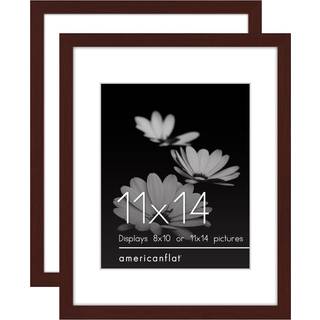 AmericanFlat 11x14 Billedramme med poleret plexiglass - S?t med 2 - Brug som 8x10 ramme med Mat eller 11x14 ramme uden Mat - Galleria Collection