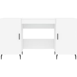 Skrivebord 140X50X75 Cm Konstrueret Træ - Hvid
