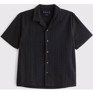 Abercrombie & Fitch Abercrombie & Fitch Afkortet Skjorte med Grafisk Tryk og Knapper på ryggen