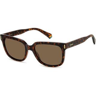 Polaroid Unisex PLD 6191/S 086/SP Solbriller Plast Havana Brun Firkantet Polariseret