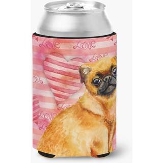 """" Caroline's Treasures Small Brabant Griffon Love Decorative Can Hugger Multicolor """"