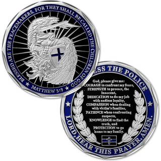 Saint Michael Law Enforcement Challenge Coin Gud velsigne politiets bøn