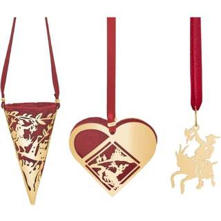 Miniature ophæng 3 stk. Klods Hans forgyldt