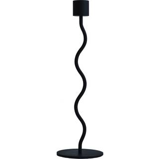 Cooee Design Curved Lysestage 26 Cm - Lysestager Rustfrit Stål Sort - HI-029-06-BK