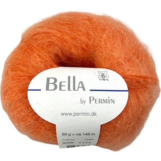 Bella Permin garn - Mohairgarn med uldgarn & polyamid - fv 883266 Lys Orange