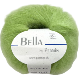 Bella Permin garn - Mohairgarn med uldgarn & polyamid - fv 883282 Lysegrøn