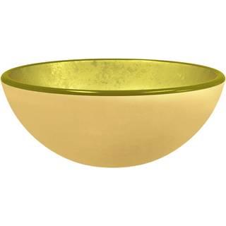 håndvask 30x12 cm hærdet glas guldfarvet