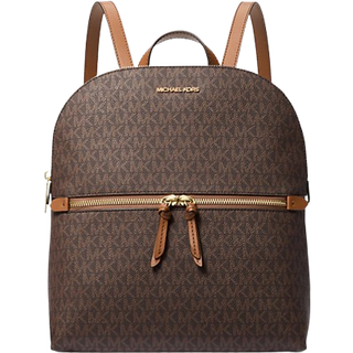MK Dallas Medium Signature Logo Backpack - Brown - Michael Kors - ONE SIZE