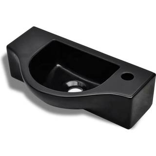 Keramisk håndvask hanehul sort