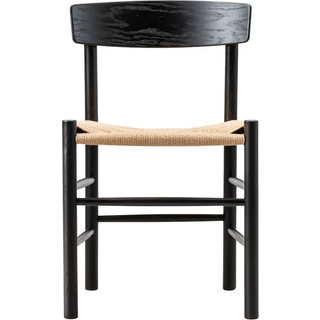 Fredericia Furniture J39 Folkestolen Spisebordsstol Eg Oak Black Lacquer/Natural Paper Cord