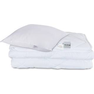 Dyne og pudesæt - Helårsdyne 140x220 cm + pude 60x63 cm - Fiberdyne - Zen Sleep allergivenlig dyne og pude