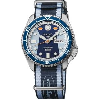 Seiko 5 Sports x Honda Super Cub III Automatic Blue Dial Blue NATO Strap Men's Watch SRPK37K1