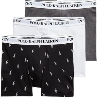 Stretch Cotton 3-pak Boxer Breif, Black Pony/Heather, XL