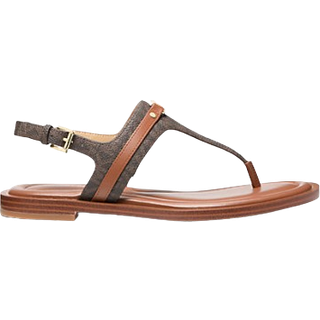 MK Mandy Signature Logo T-Strap Sandal - Brown - Michael Kors - EU 35.5