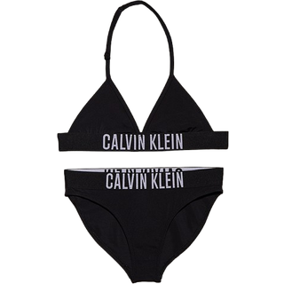 Girls Triangle Bikini Set - Intense Power - Black - 8-10