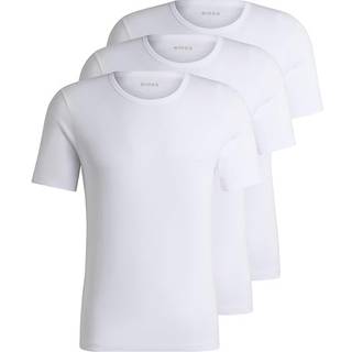 HUGO BOSS® Hvid bomuld Classic regular fit crew neck t-shirt (3-pack) 100% bomuld Str. L