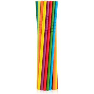 250 stk. Papirsugerør Regnbue Mix 205 mm – Farverig og bionedbrydelig festfavorit