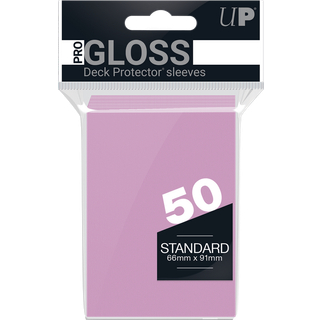 Ultra Pro: PRO-Gloss Standard Deck Protector Sleeves 50ct - Pink