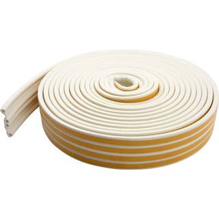Selvklæbende tætningsliste, P-form, hvid, 6 m