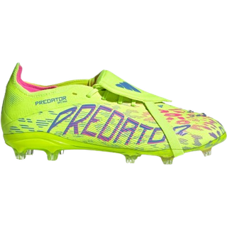 Predator Elite Fold-Over Tongue Firm Ground Kids støvler - Lucid Lemon / Lucid Pink / Blue Fusion - 31