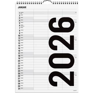 Mayland 2026 Familiekalender Black & White, 3 kol.