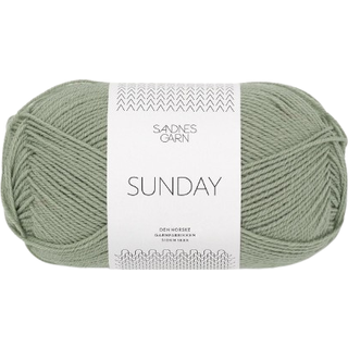Sunday garn fra Sandnes Garn - Støvet lys grøn