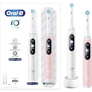 Oral-b iO Series 6 DUO El-tandbørste - Hvid/Pink