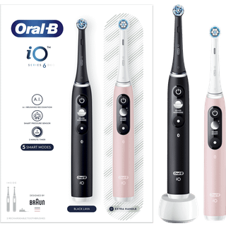 Oral-b iO Series 6 DUO El-tandbørste - Sort/Pink