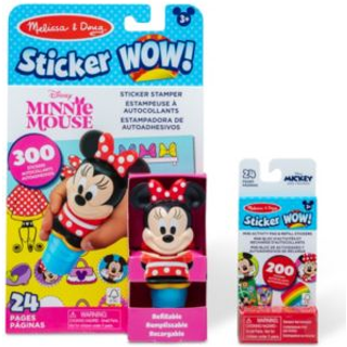 Melissa & Doug-klisterm?rke Wow! Disney Minnie Mouse-pakke: 24-siders aktivitetsunderlag Stamper 500 klisterm?rker Minipude Kunst og h?ndv?rk Fid
