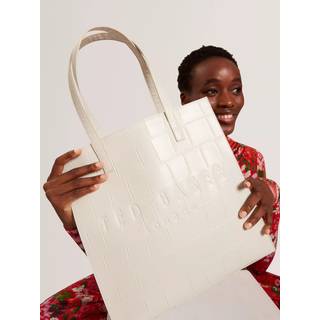 Ted Baker Croccon Shopper taske creme