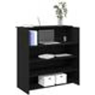 Receptionsskranke Konstrueret Træ - Sort / 100 x 50 x 103.5 cm