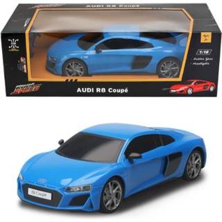 Audi R8 Coupe Fjernstyret bil med lys - blå 28 cm